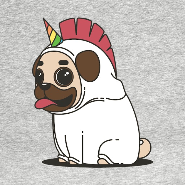 Unicorn Pug by JKA